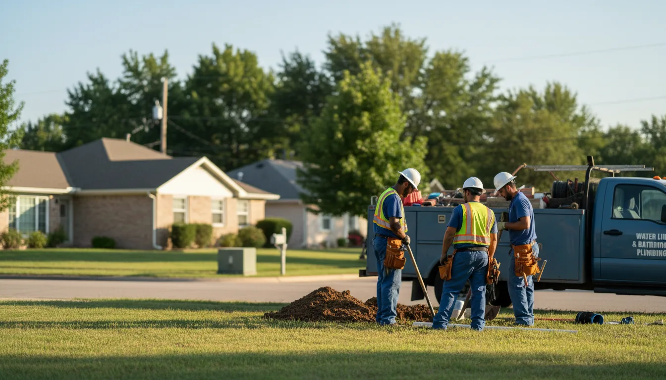 Residential water line and bathroom plumbing service in Orient, WA